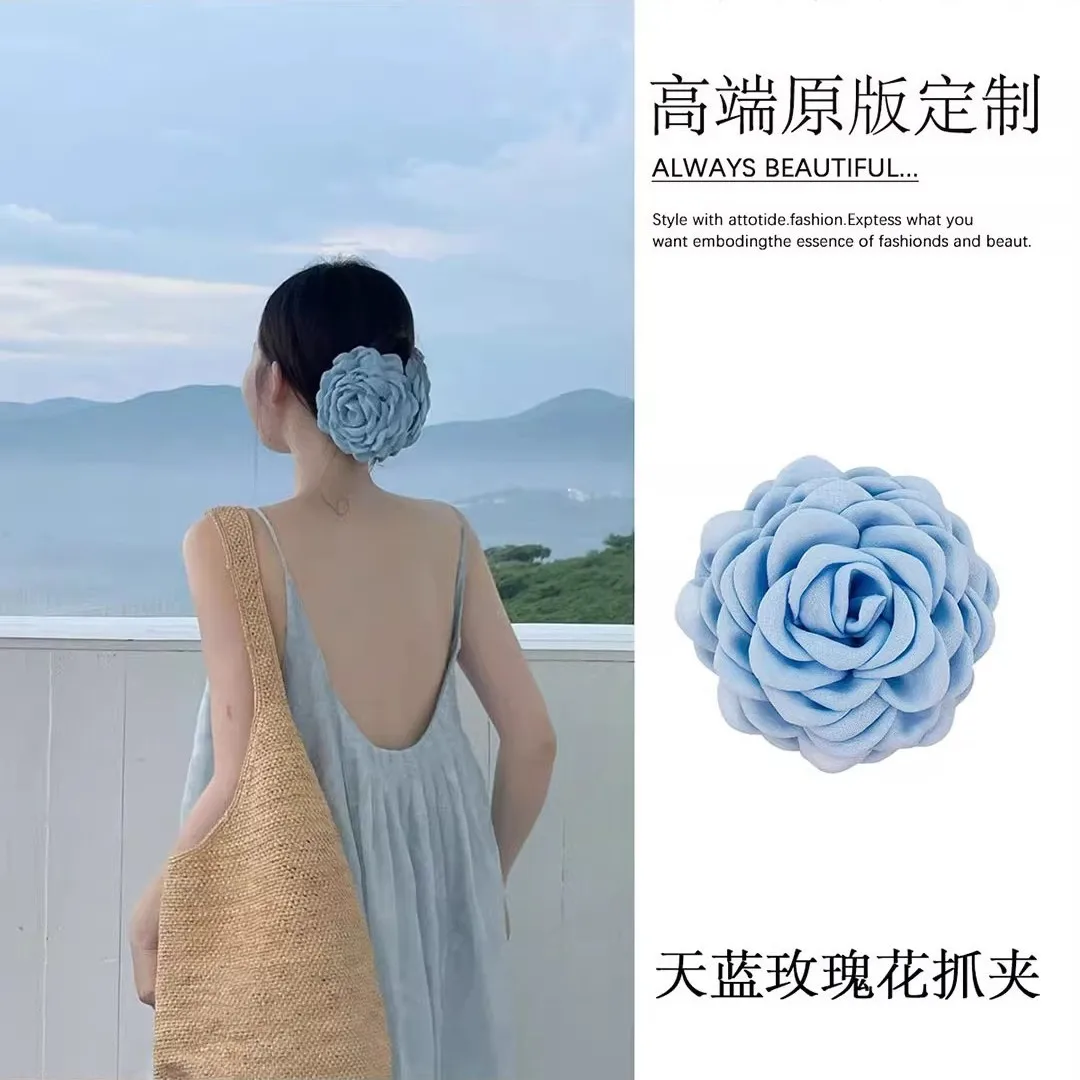 

Rose Flower Hair Clip for Women 2026 New Large Hairpin Bun Clip Big Shark Clip Hair Accessory