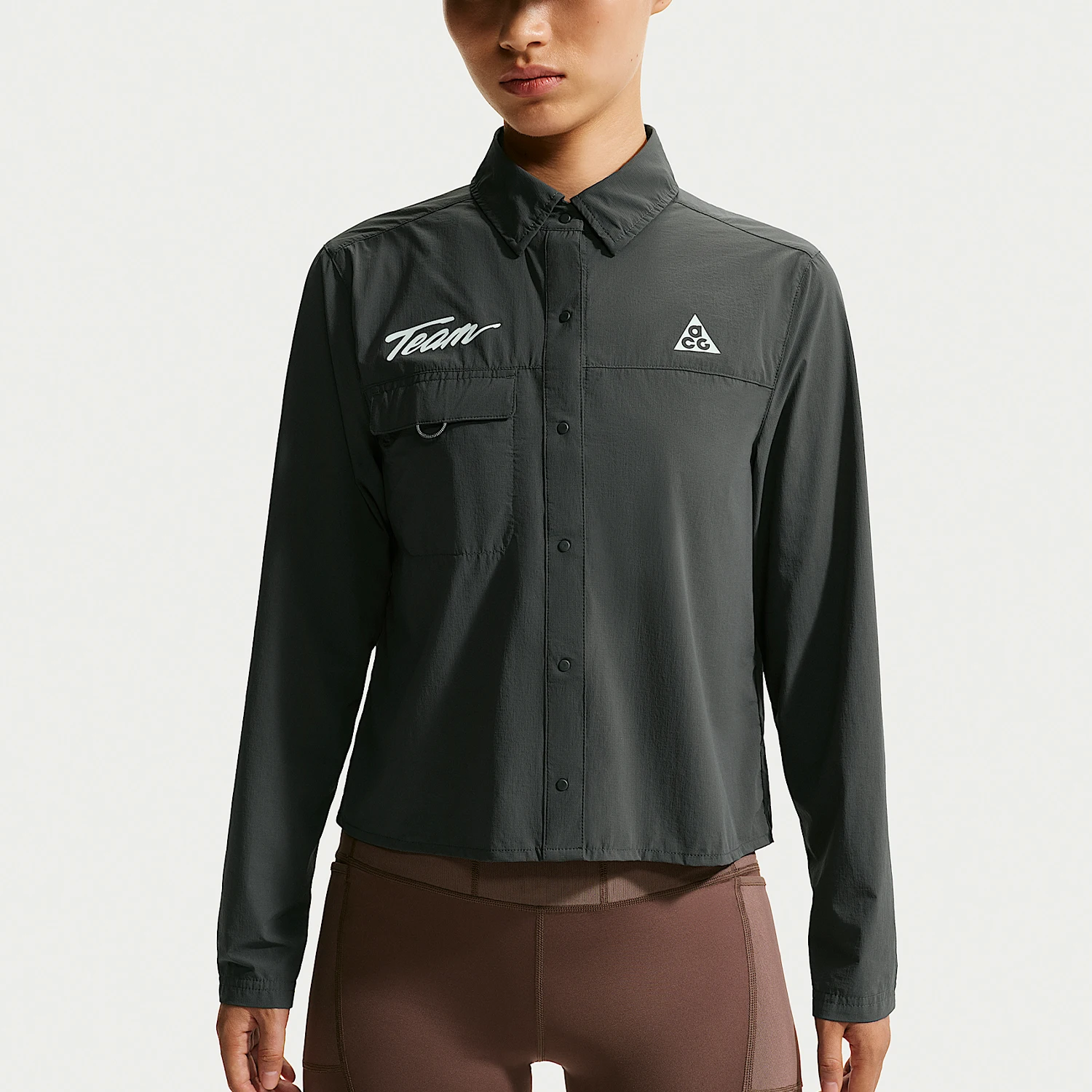 Nike genuine ACG series women's fashionable casual lapel long sleeved jacket IU8153-070