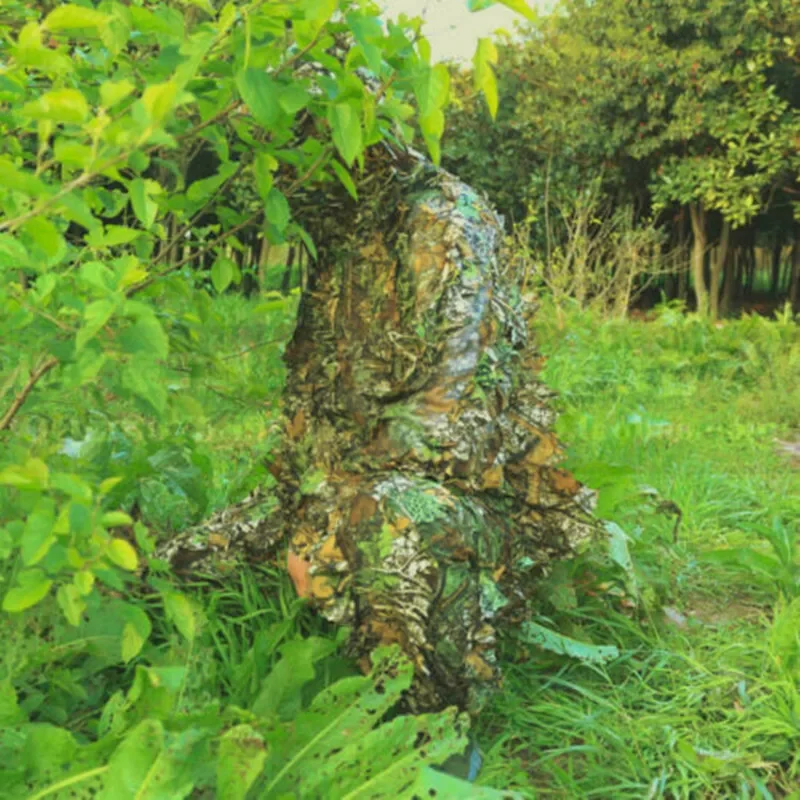 

Men Women Kids Outdoor Ghillie Suit Camouflage Clothes Jungle Suit CS Training Leaves Clothing Hunting Suit Pants Hooded Jacket