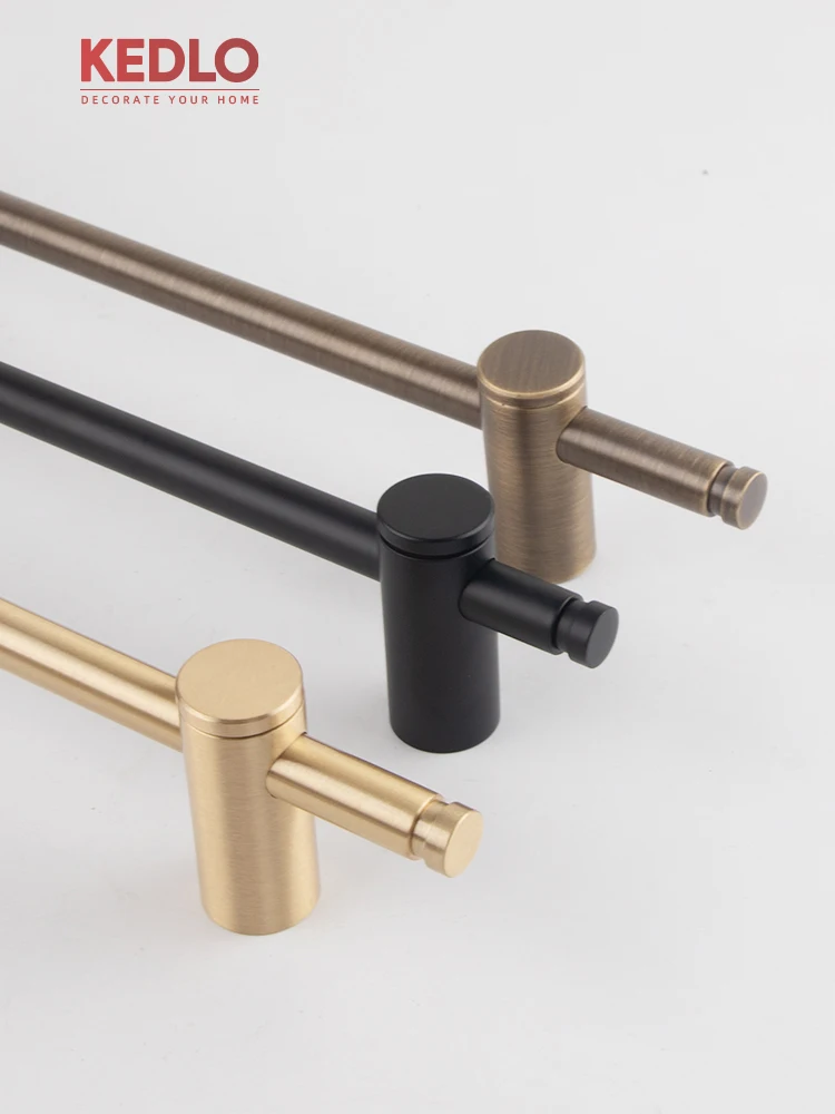 KEDLO Solid Brass 1000mm/800mm/700mm Towel Rack Kitchen Cabinet Antique Brass Handle Bathroom Brushed Brass Armrest Rack