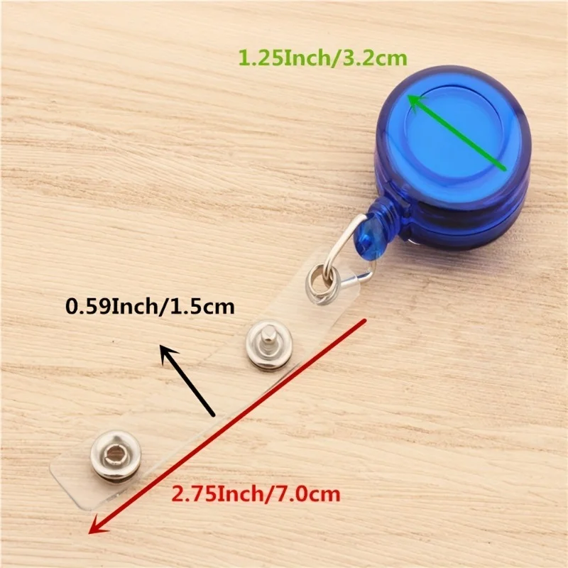 2pcs Retractable Pull Badge, ID Lanyard Name Tag Card Badge Holder Reels Key Ring Chain Clips School Student, random colors