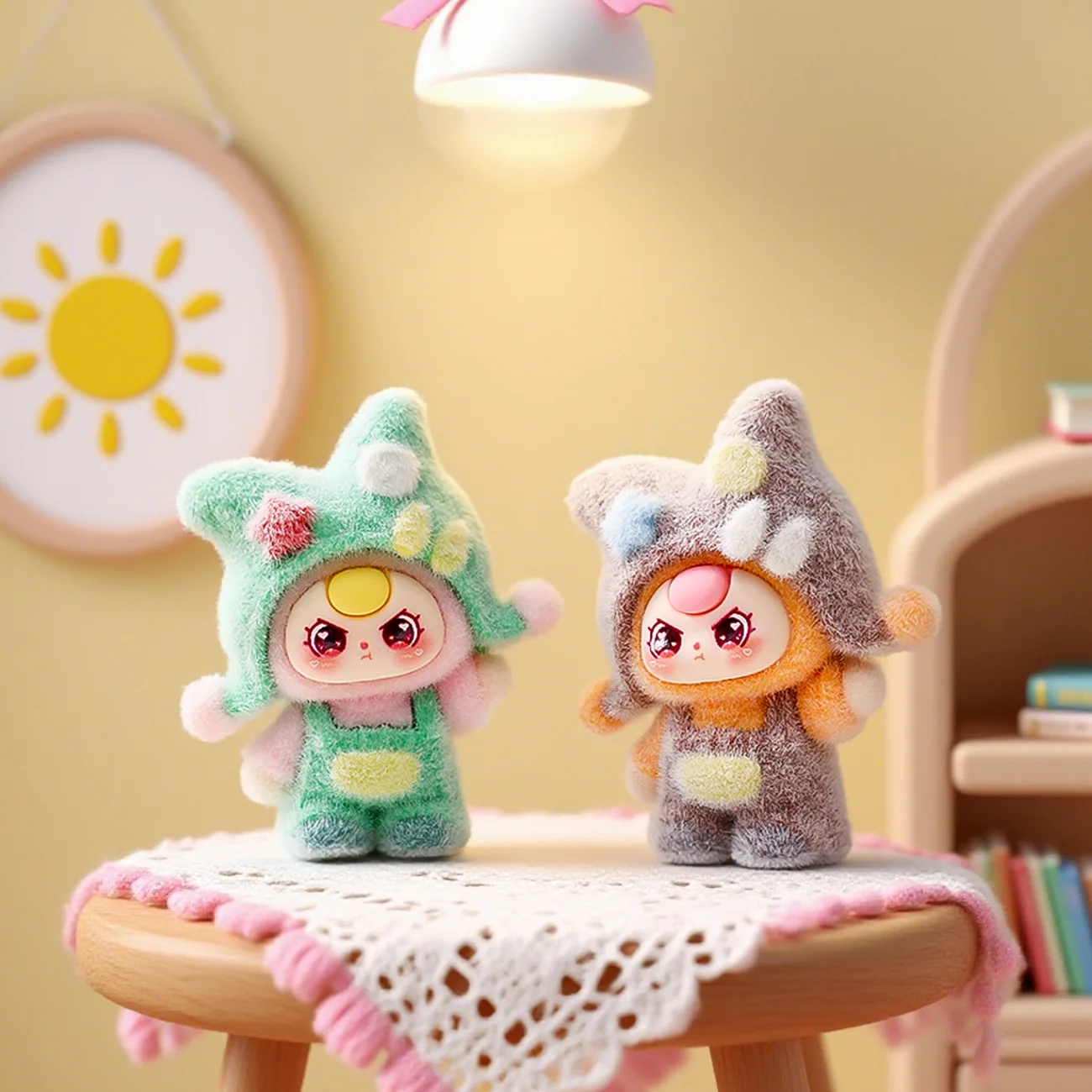 10pcs-New Mini Cartoon Baby Three-Year-Old Series Cute Ball Toy Desk Decorative Item for Office Use