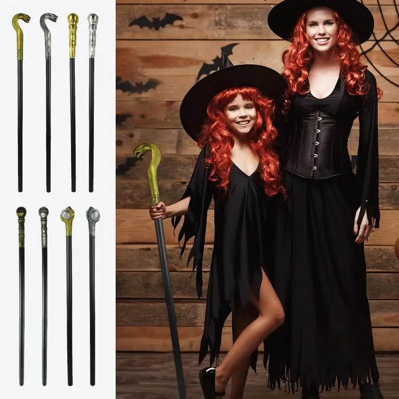 Halloween Costumes Walking Cane Halloween Sceptre Prop Sticks Kids Cosplay Dress King Accessory Halloween Party Theme Supplies