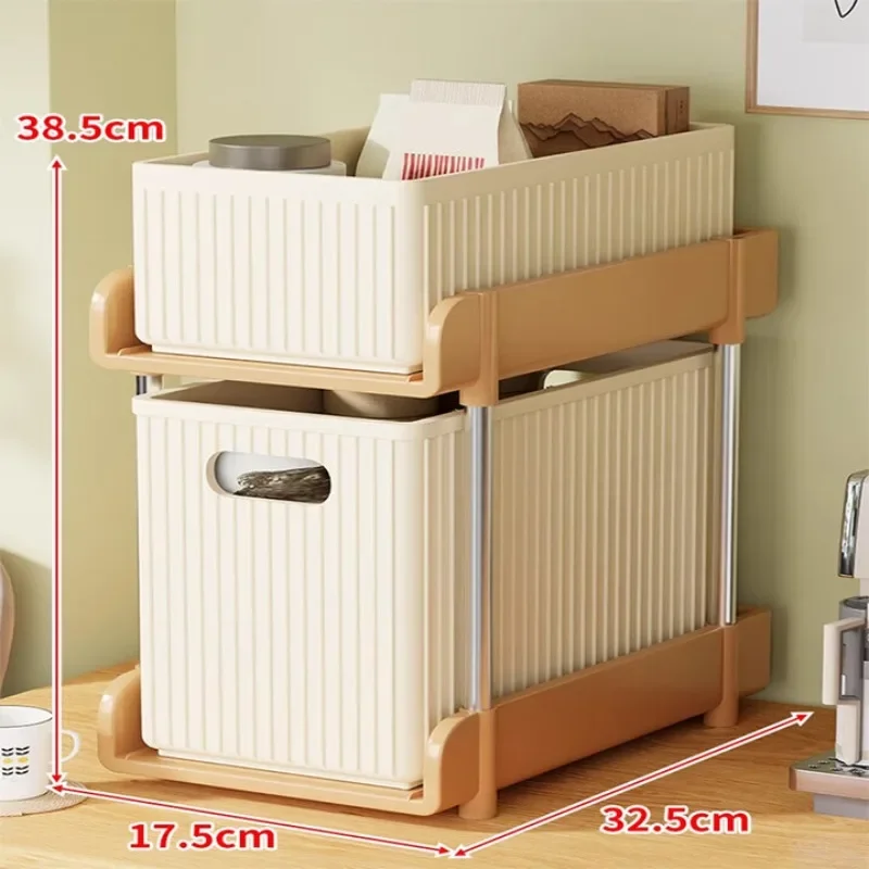 Desktop Shelf Tea Bag Storage Box Office Bar Pantry Coffee Capsules