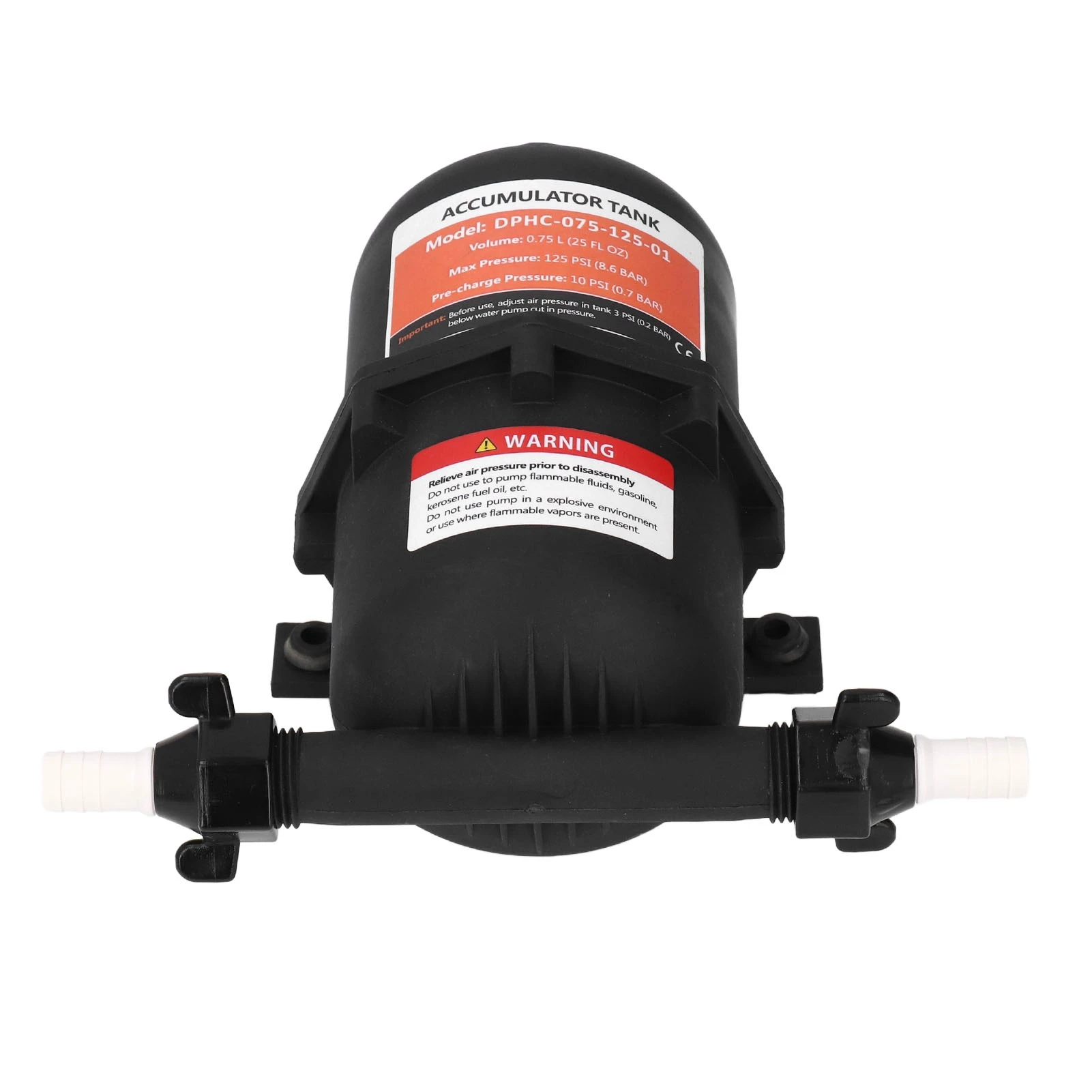 Accumulator  Pump Pre Pressurized Accumulator  Easy To Install Maximum 125PSI Reduce Frequent Start Stable for Boat