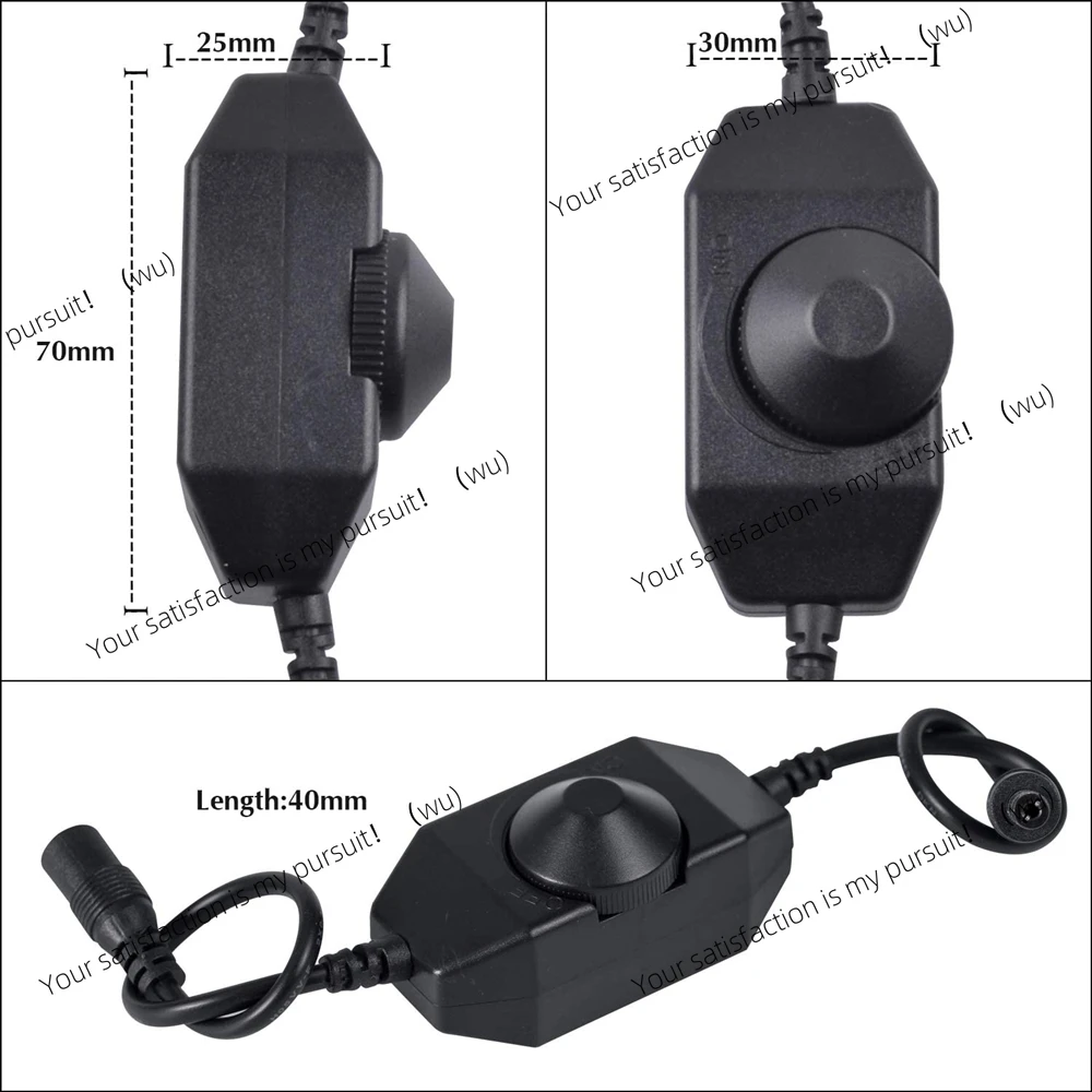 LED Dimmer Switch Brightness Adjust Controller for 3528 5050 5730 5630 Single Color Strip Light DC 12V 24V