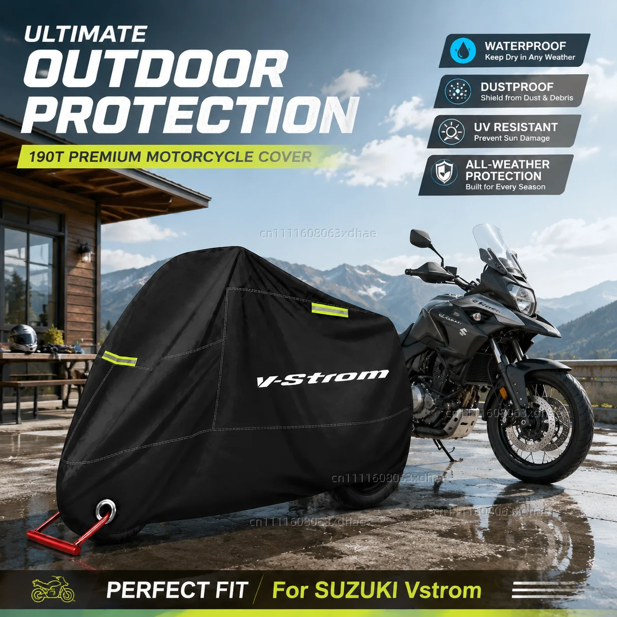 Motorcycle Full Cover Waterproof Rain Dustproof All Season 190T Oxford Cloth For For SUZUKI Vstrom DL 250 650 1000 V-Strom 650XT