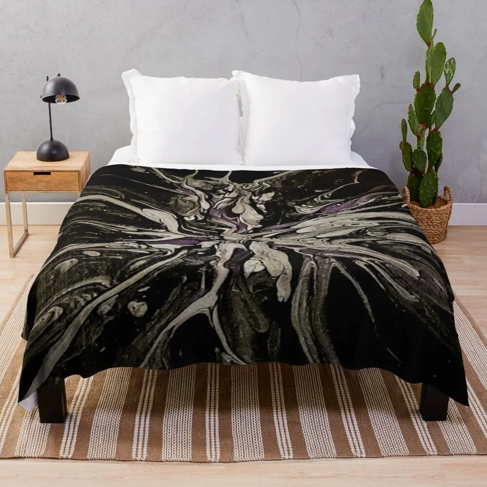 Black Splash Throw Blanket Thin Flannel Quilt Blankets