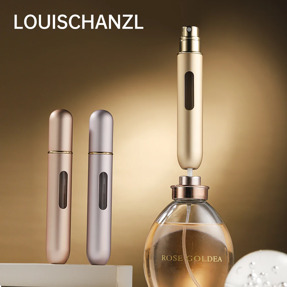 

LouischanzL 10ml visible glass Refillable Perfume Atomizer Aluminum Perfume Bottle Portable Perfume Spray Bottle travel Bottle