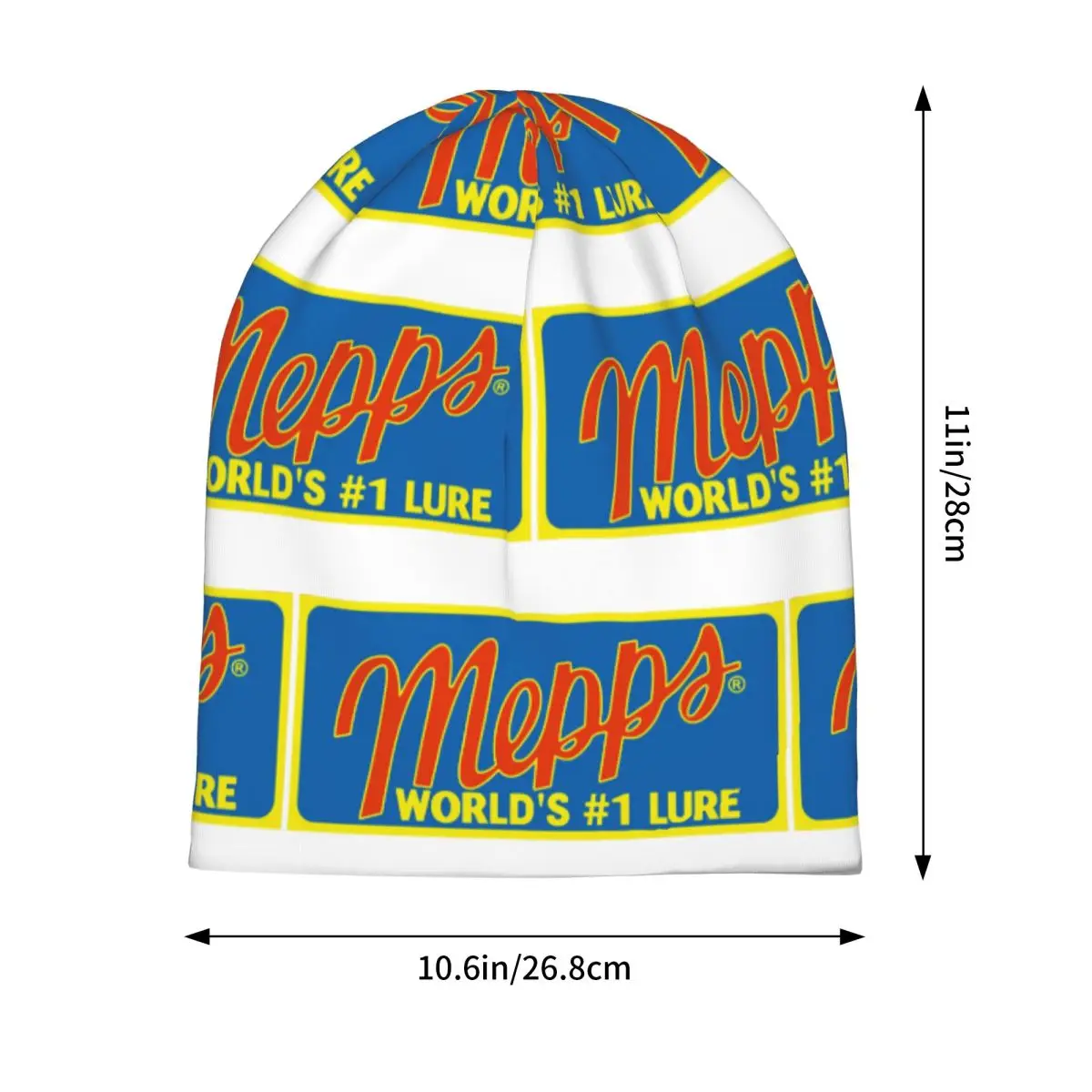 Mepps World's #1 Lure Pocket Warm Knitted Cap Hip Hop Bonnet Hat Autumn Winter Outdoor Beanies Hats for Unisex Adult