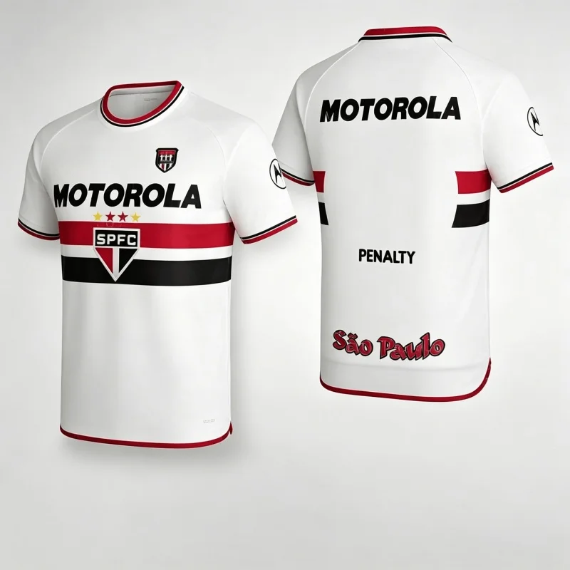 Bestseller São Paulo Brasilien Fußballtrikot Herren Damen Sommer Sport Übergroßes T-Shirt Atmungsaktiv Schnelltrocknend Streetwear Kleidung – Detail 3
