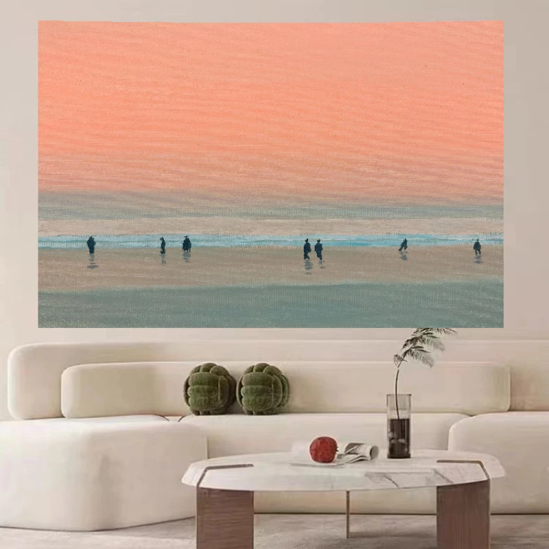 Beach Landscape Wall Tapestry Aesthetic Ocean View Boho Home Decor for Living Room Bedroom Dorm Room Art Hanging Cloth Modern