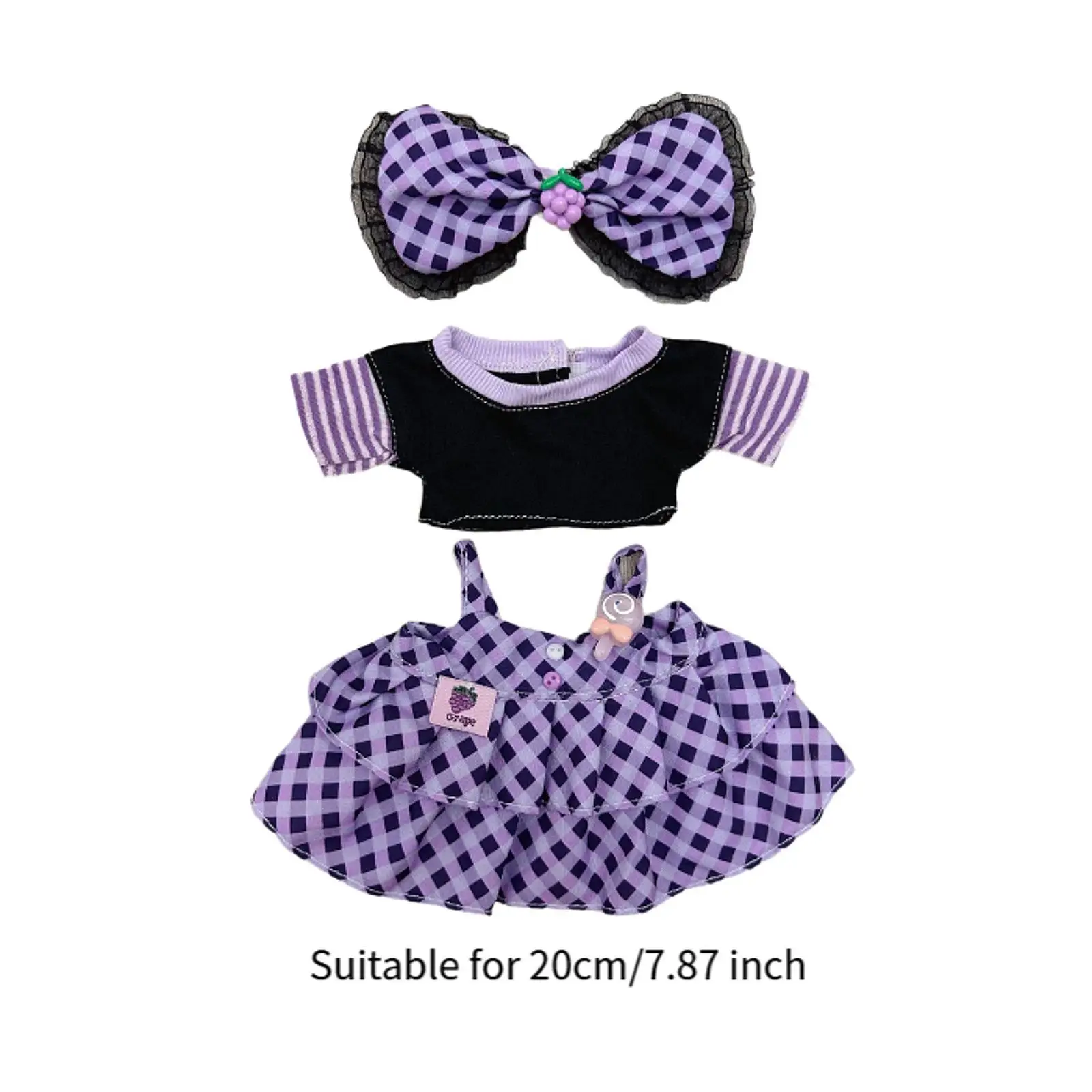 20 cm Puppe Kleidung Dress up Foto Requisiten DIY Bequeme Nette Plüsch Puppe Zubehör Puppe Anzug Plüsch Spielzeug Outfit Plüsch Puppe kleidung