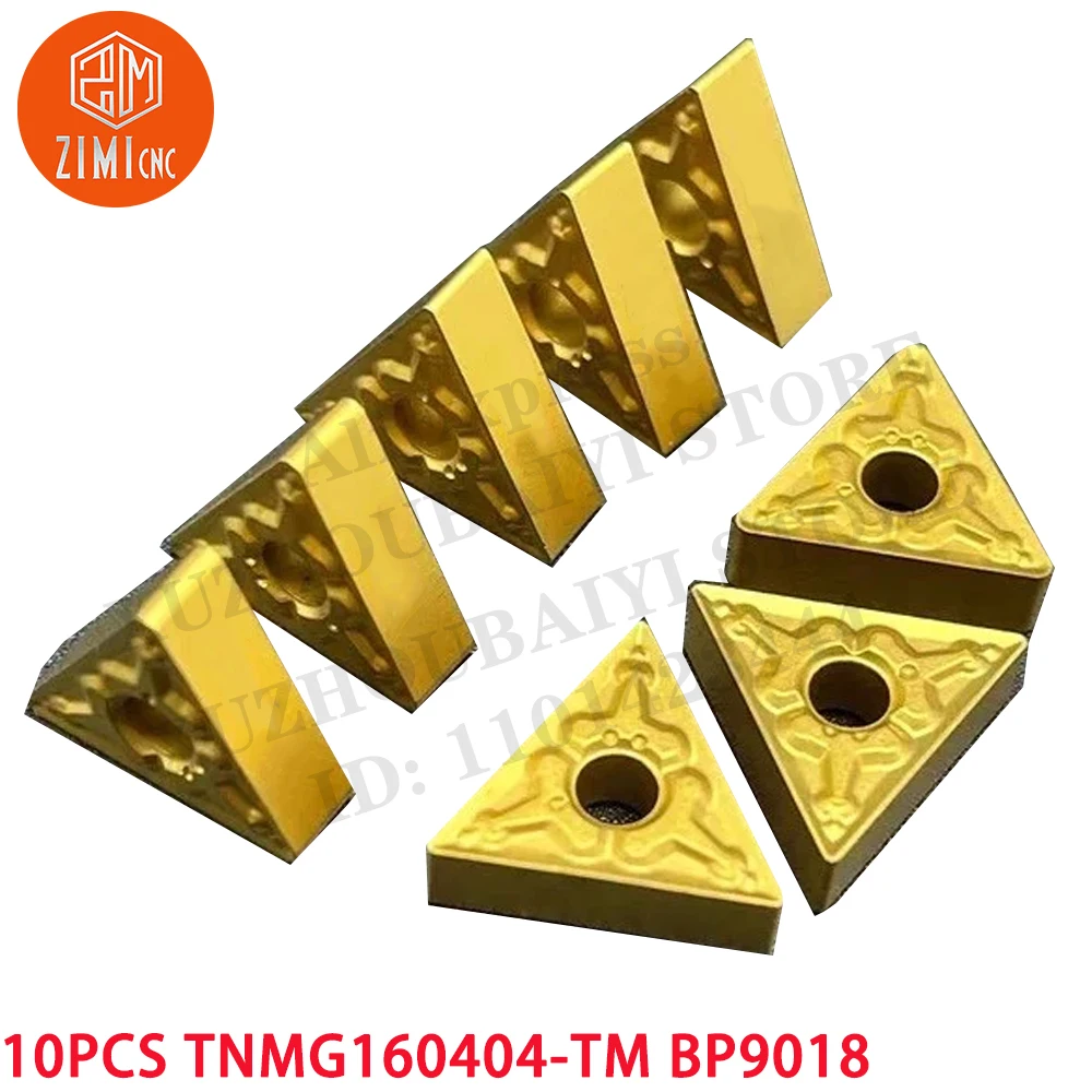 10PCS TNMG160404-TM TNMG331 triangle  TNMG1604 carbide  inserts CNC metal mechanical cutting tools for MTJNR Turning Tool Holder