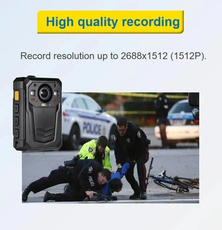 BC107 4G Live Streaming Body Camera with GPS 1512P Resolution Night Vision Waterproof Design 13 Hour Battery  Wearable Camera
