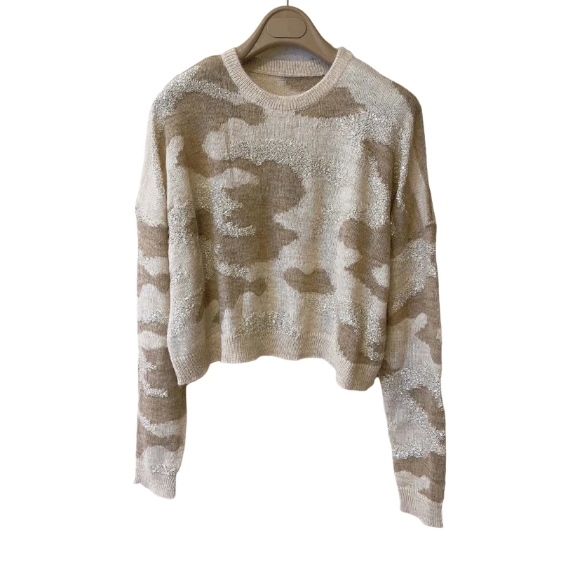 24 Women's Sweater Customized Sequin Mohair Pullovers Soft  Knitted Casual Lightweight Sweater  knitwears    Warm Vintage