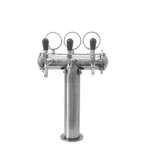 The Most Favorable Price, High Quality   T Shape Draft Beer Cooler Tower with 3 Faucet