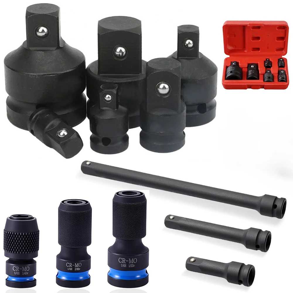 Socket Convertor Adaptor 1/2 To 3/8 3/8 To 1/4 3/4 To 1/2 Air Wrench Joints Ratchet Drive Adapter Socket Adaptor Repair Tools