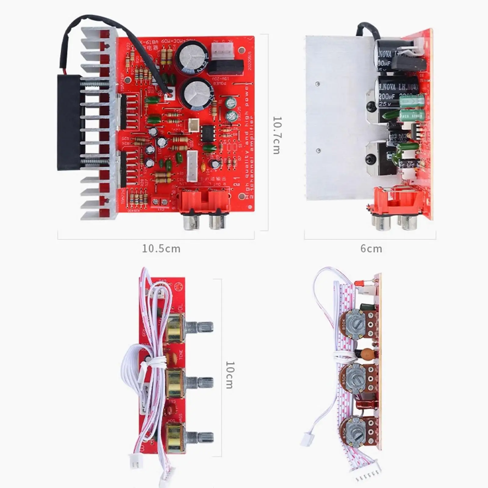 Placa amplificadora de áudio Configuração fácil para alto-falantes DIY Sistema de áudio de home theater