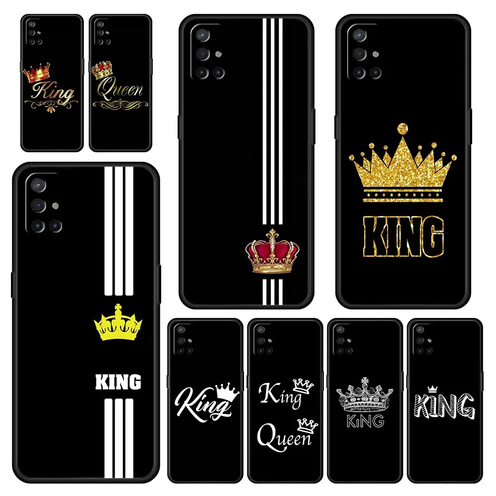 

Phone Case For OnePlus 12 11 10 9 Pro 9T 12R 10R 9R 9RT 10T 8T 8 7 6T 7T Nord 2T CE 2 5G N10 Cover Couple Style Crown king Queen