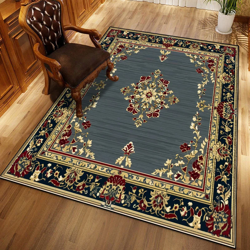 Chinese Style Carpet Living Room Large Size Household Carpets Non-slip Bedroom Luxury Decoration Rug Washable Mat Customizable