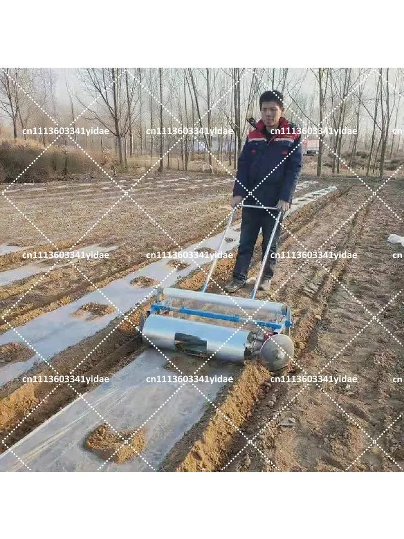 70-140cm Farm Roller Laminating Machine Hand Pulling Micro Tiller Driven Agricultural Mulch Device