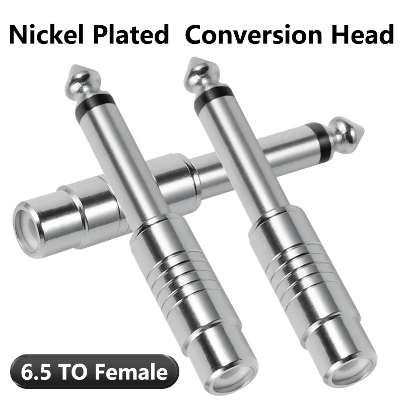 

Headphone Adapter Slivery 6 35 mm Male to RCA Lotus Female Mono Consonant Jack Adapter Easy Installment