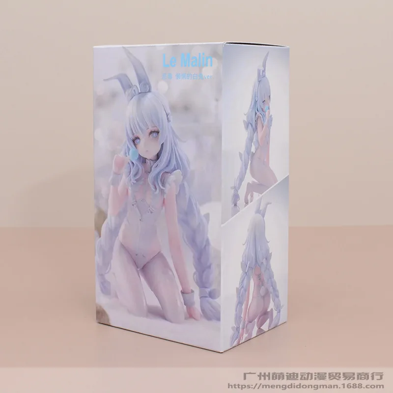 

20 см аниме-игра Azur Lane MNF Le Malin, фигурка белого кролика, платье для косплея, положение на коленях, модель из ПВХ, игрушка в подарок