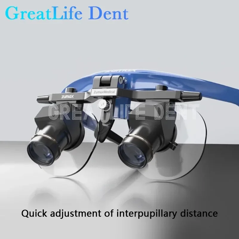 GreatLife Dent 3X4X5X ZUMAX DFK Dentisit Surgical Headlight Surgery Beyond Vision Dental Magnifier Refractives Binocular Loupes