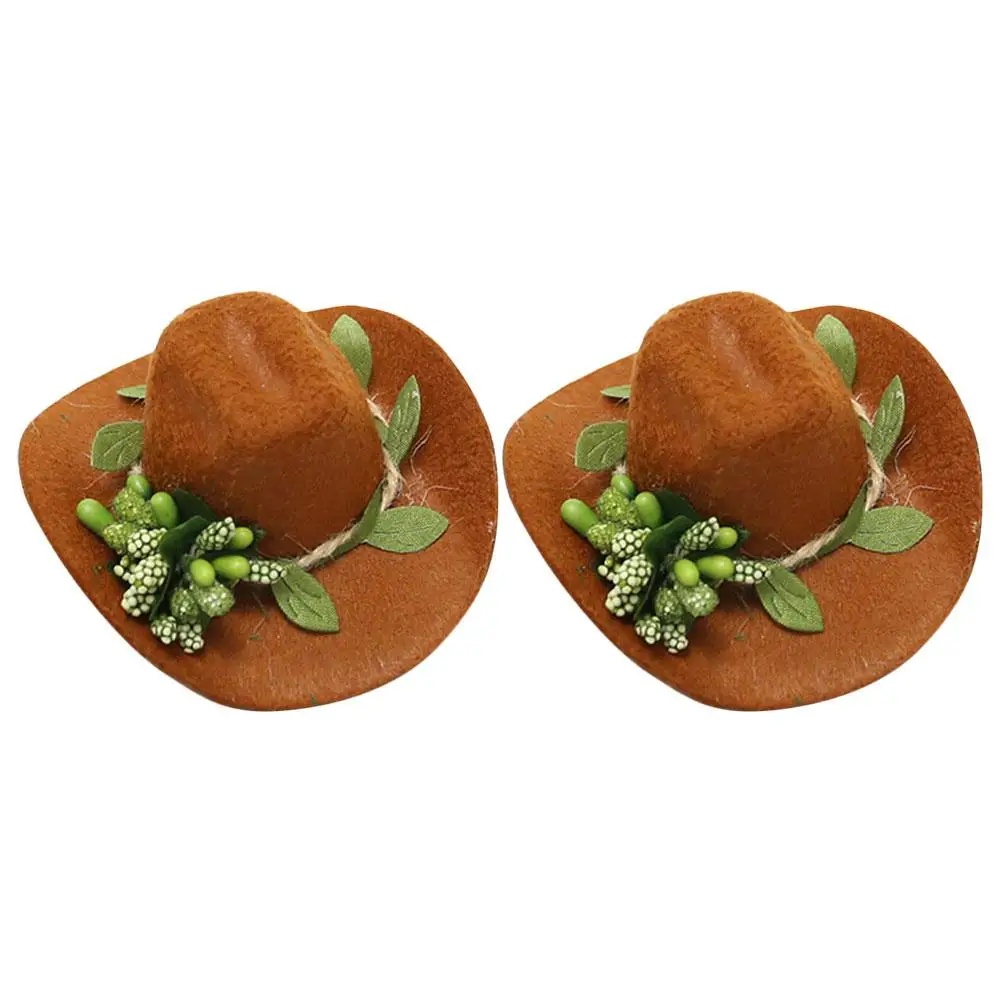 

2pcs Wine Decorations Delicate Covers Party Supplies Christmas nament DIY Crafts Bottle Wine Bottle Diy Decor Hats
