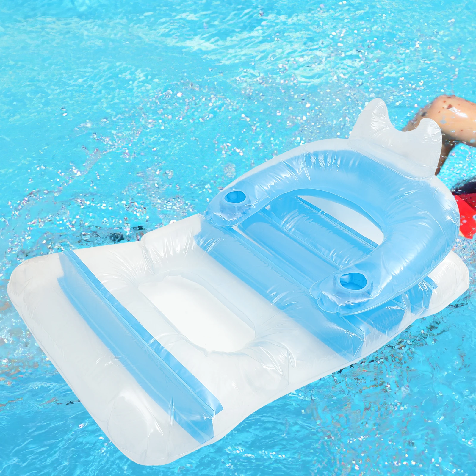 Lit flottant gonflable en Pvc de qualité supérieure, tapis de natation léger et Portable pour piscine, plage, utilisation d'été, gonflable en plein air, 1 pièce