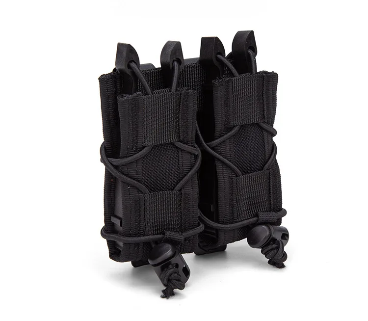 Neue 9mm Doppelmagazintasche für 9mm/.45 Pistolenmagazine, MOLLE Taktische Schnellverschluss-Magazintasche, Jagd- und Gewehrzubehör – Detail 21