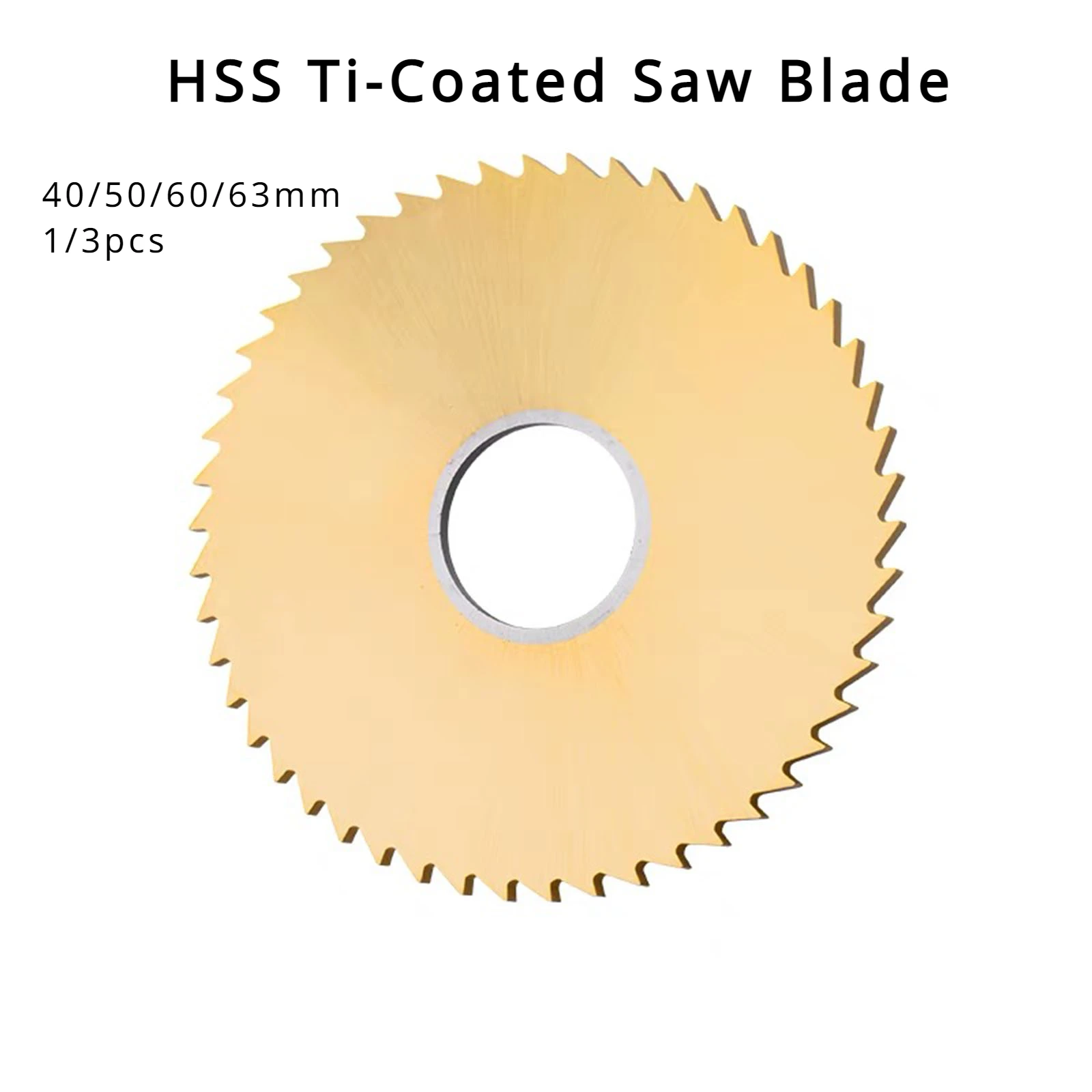 40mm-63mm 1pc/3pcs HSS Circular Saw Blade Titanium Coated Disc Milling Cutter Stainless Steel Groove Processing Power Tool