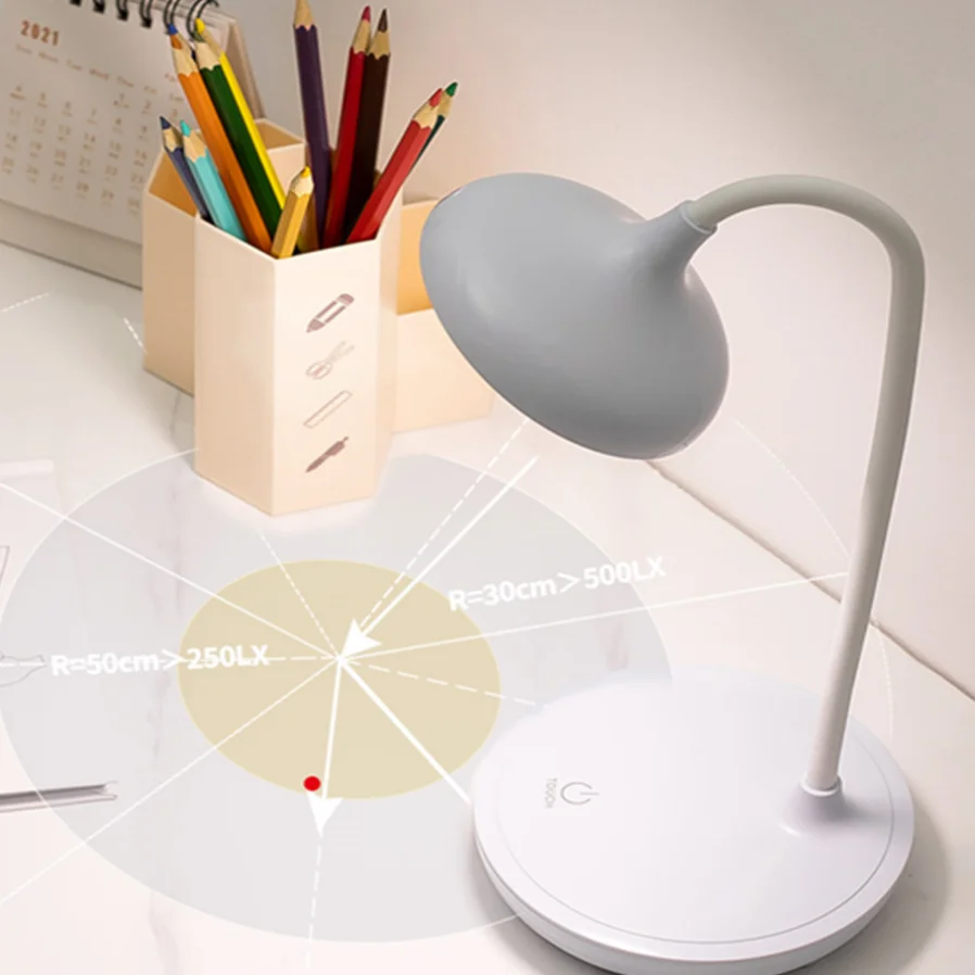 Lampada per protezione degli occhi a tubo LED Lampada da tavolo a LED alimentata tramite USB Sala studio Lampada da tavolo per lettura Protezione per gli occhi Lampada da comodino per camera da letto