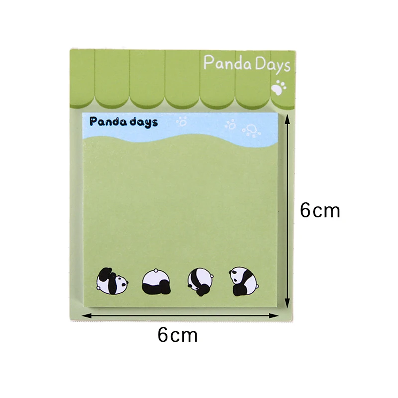 Cute Panda-Themed Pattern Sticky Notes, Cute Cartoon Notes, Lista de afazer, Artigos de papelaria, 30pcs