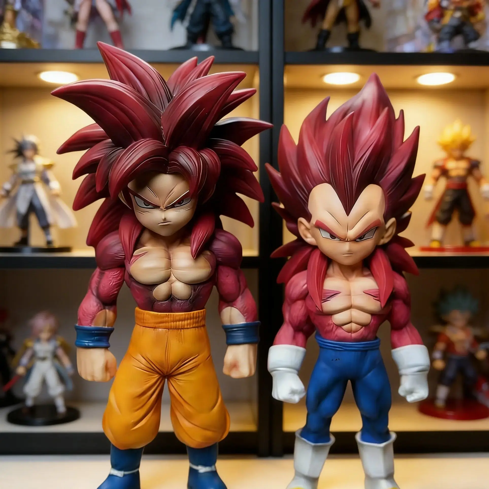 

Фигурка аниме Dragon Ball DAIMA: Супер Сайян 4 Гоку и Вегета, коллекционная статуэтка из ПВХ, модель-игрушка, подарки, 15,5-16,5 см