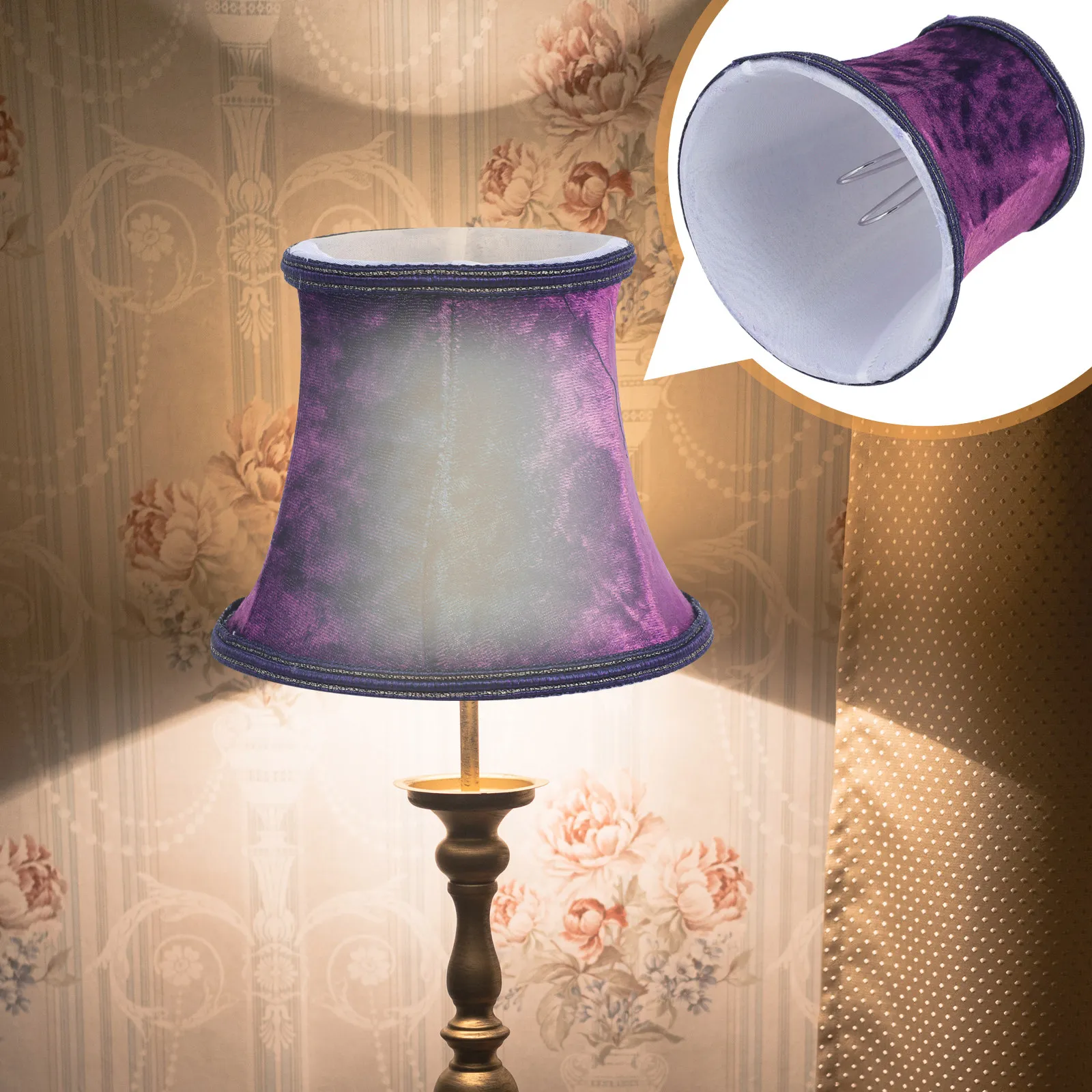 1Pcs Cloth Light Cover Fabric Lampshade Sturdy Bracket Household Lamp Decoration Stylish DIY Lamp Shade for Home