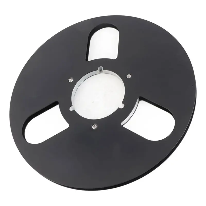 [B24B!】 Empty Tape Reel 10 Inches Takeup Reel, Open Reel Audio Takeup Reel, 3 Hole Wind Holes Black For Recording