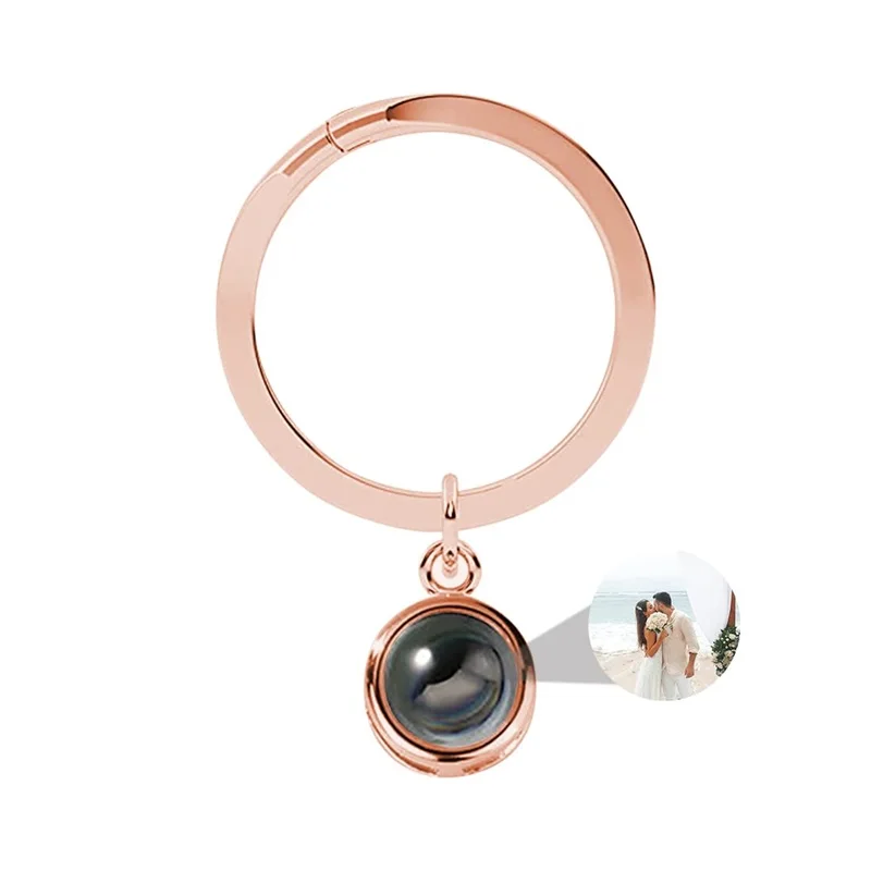 XCL Personalisierter Foto-Projektions-Schlüsselanhänger Maßgefertigter Herz-Foto-Schlüsselring Projektions-Schlüsselanhänger für Frauen Jubiläums-Gedenkgeschenke 9