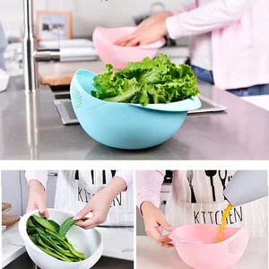 Plastic colander for the kitchen dissipator, rice basin, fruit and vegetable washing basket, dissipping tools, 1pc 10 Main Speaks Speaks - №3