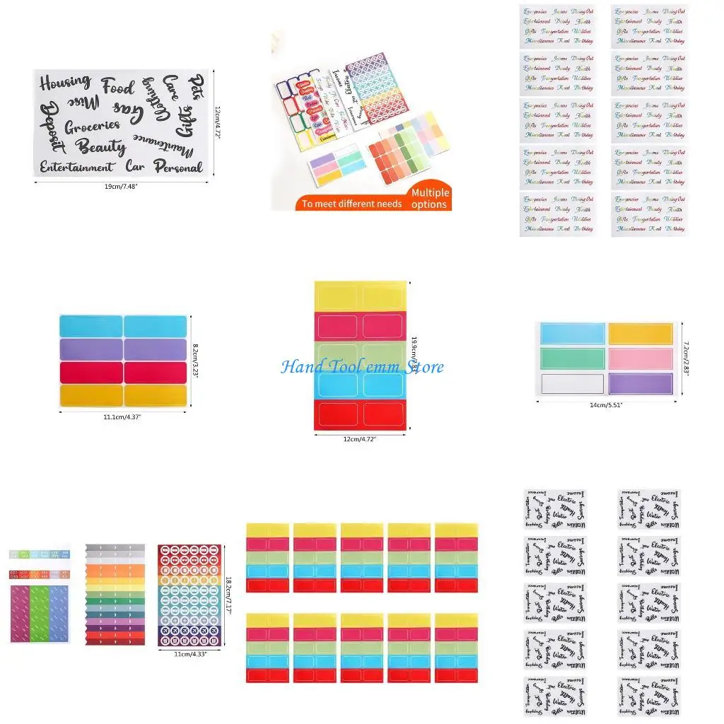 H37F Sticky Tabs Writable Index Labels Colorful Letter Stickers for Planner Calendar