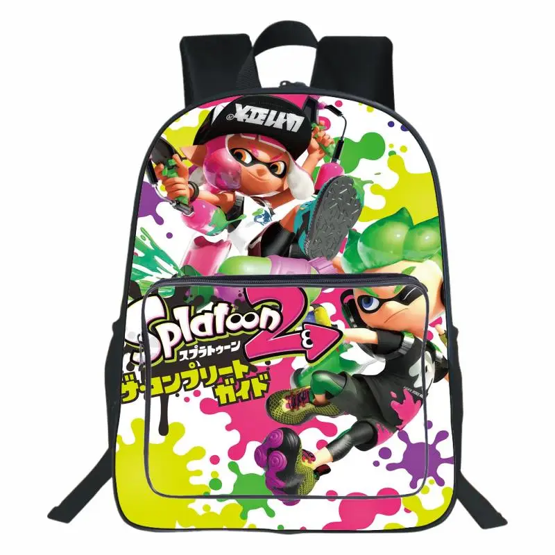 Don't Miss Out on These Hot Splatoon-inspired Student Backpacks! Decorated with Eye -catching Printed Cartoons, Ideal for Laptop