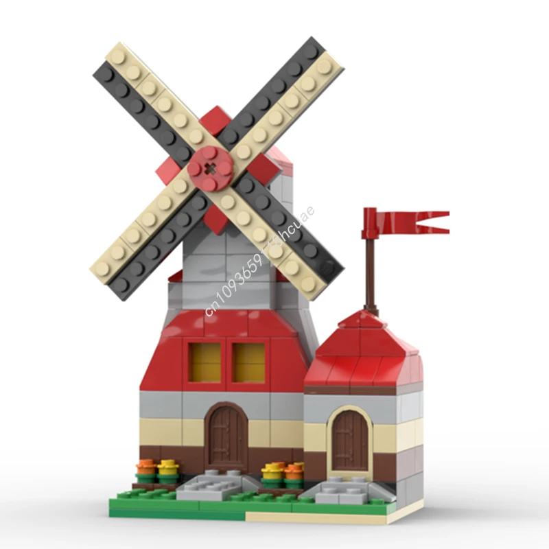 

158pcs MOC Windmill Classic Building Blocks Christmas Gift Building Blocks Advanced Collector Showcase for Display Enthusiasts