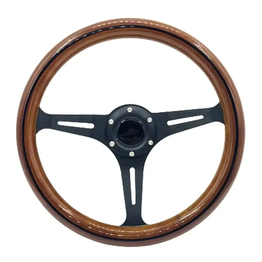 interior accessories nostalgia classic black spoke wood grain old vintage wooden car steering wheel