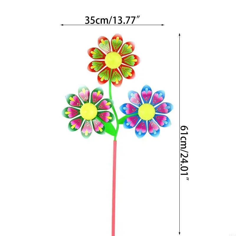 F62d 10pieces Spinners Wind For Children Windmill Toy Beach Backyard Camping Ornement