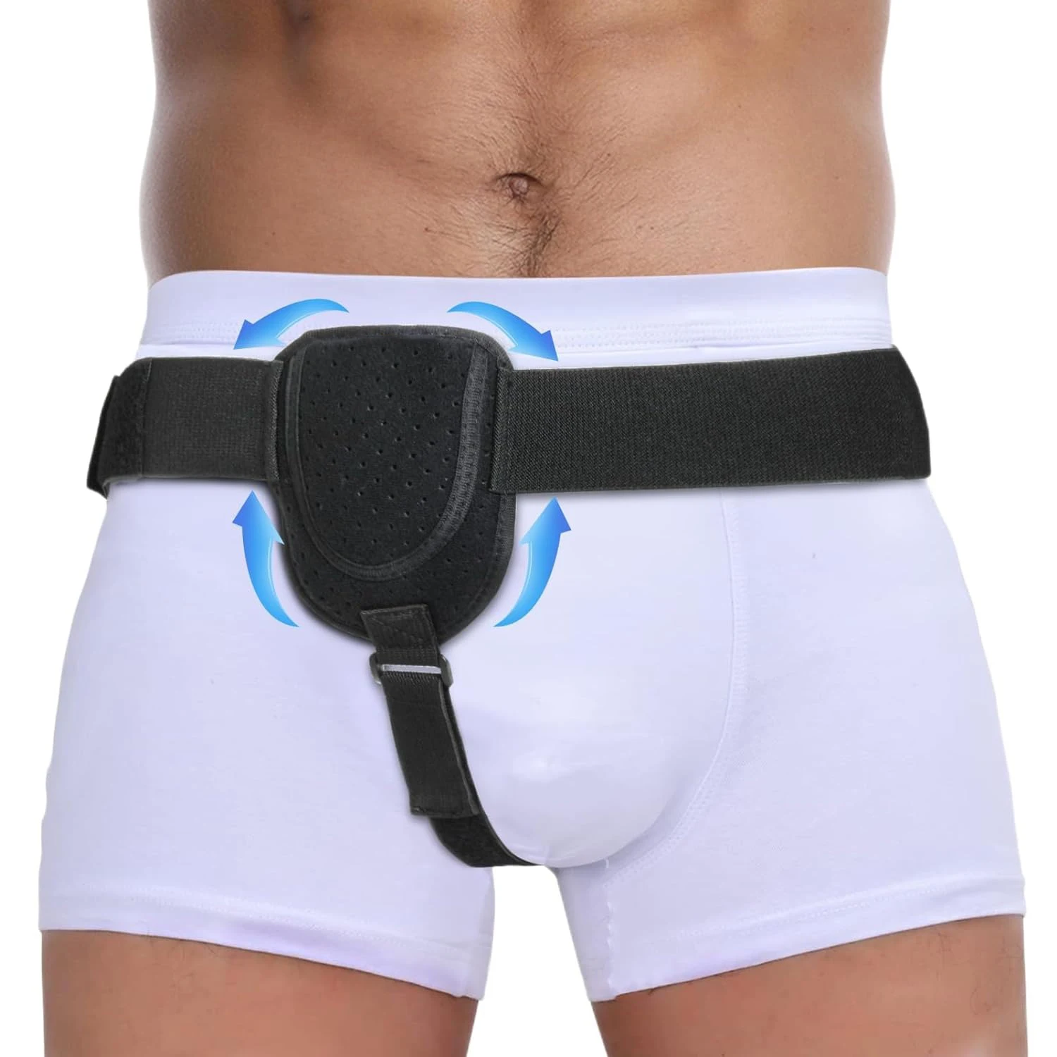 Men's & Women's Groin Support Belt With Detachable Compression Pads - Adjustable Waist Strap For Pre/Post-Surgica Protection