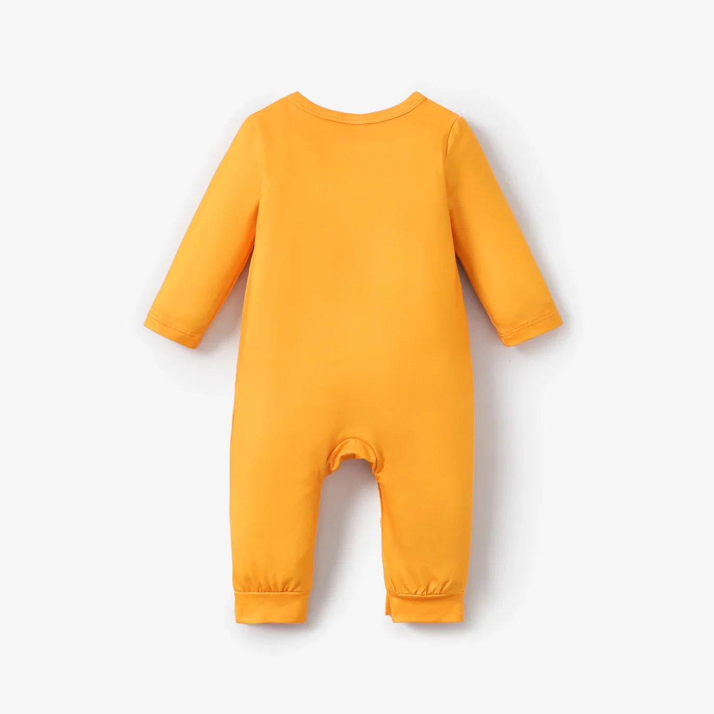 PatPat Baby Boy/Girl Childlike Animal Print Button Long Sleeves Jumpsuit Perfect for Outings and Daily Wear Basic Style
