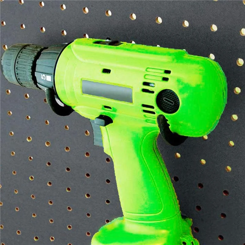 A02F-15 шт. держатель для перфорированной доски, сверхмощные крючки, двойные крючки для перфорированной доски, вешалка для дрели, аксессуары