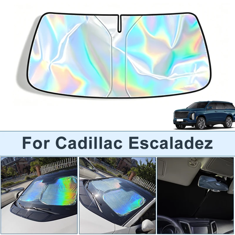 

Foldable Front Windshield Sun Shade For Cadillac Escalade UV Reflective Sun Protection Cover Car Interior Accessories