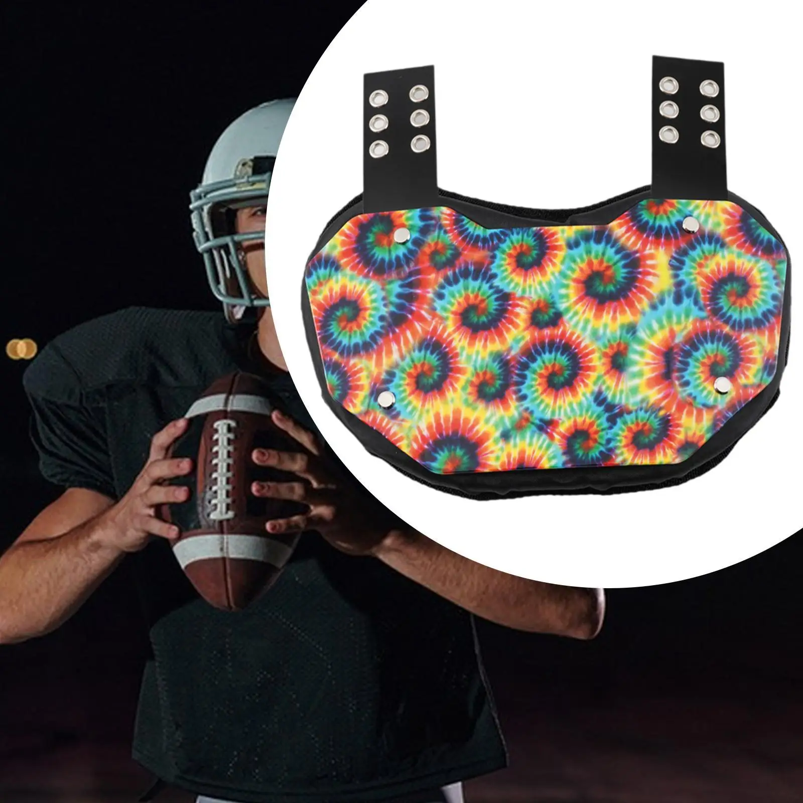 

Protective Football Back Pad Foam Padding Rear Protector Teenagers